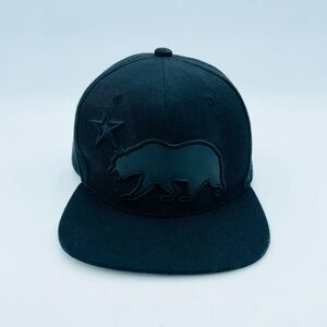 L.O.G.A Leaders Black California Bear Embroidered SnapBack